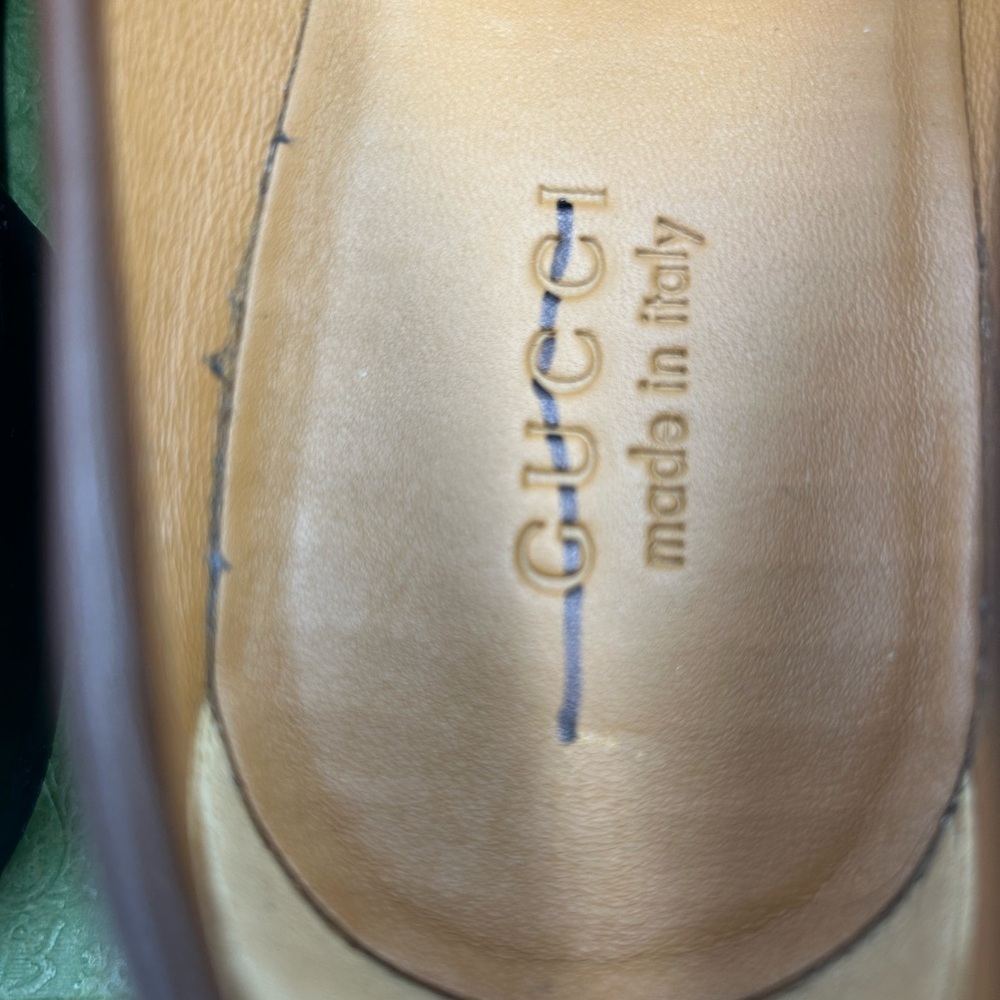 Men's Gucci 1953 Leather horse bit loafers size 11.5 fits 12.5 US made in Italy - Picture 9 of 11